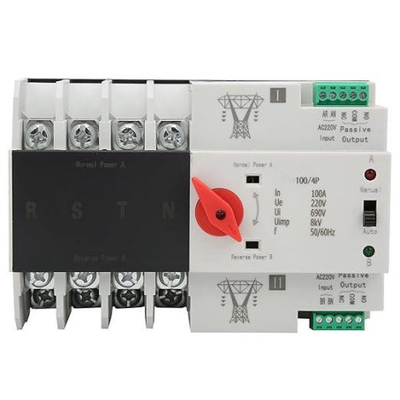 Высокочувствительный переключатель автоматической передачи мощности с переключателем переключателя 220В (100/4P)